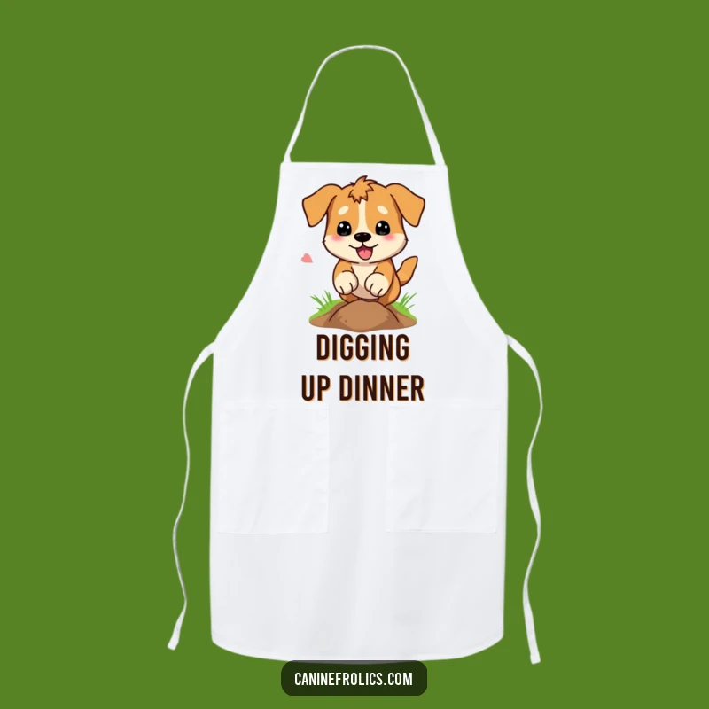 Funny Dog Digging Apron: Cook with Canine Intensity, Kitchen Gift