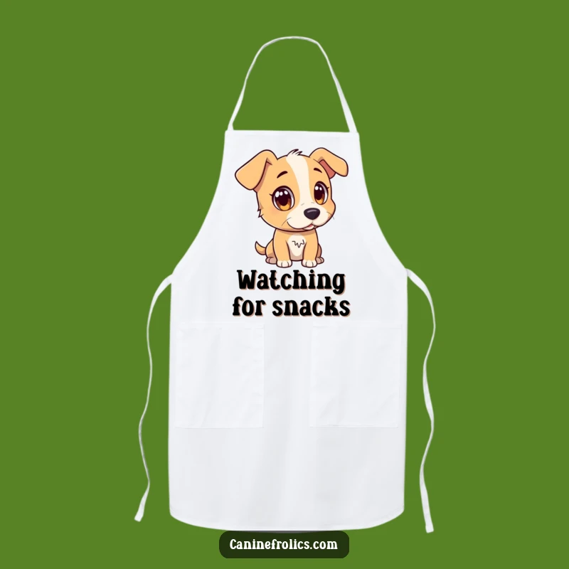 Funny Dog Apron: Attentive Watcher, Distant Object, Kitchen Focus