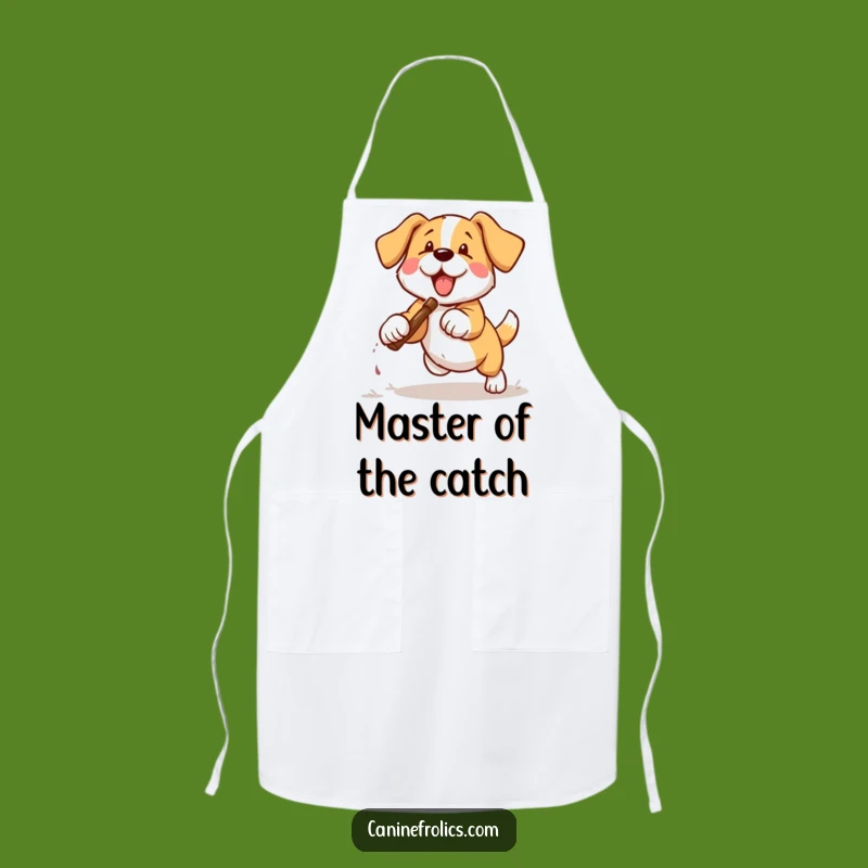 Funny Dog Fetching Stick Apron: Cook with Joy and This Hilarious Doggy Design!