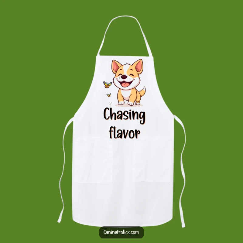 Funny Dog Grin Apron: Chef Dog Butterfly Chaser, Practical & Funny Gift for Kitchen Fun
