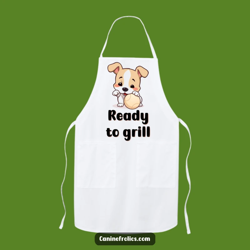 Funny Dog Playtime Apron: Cook with Playful Readiness, Kitchen Gift