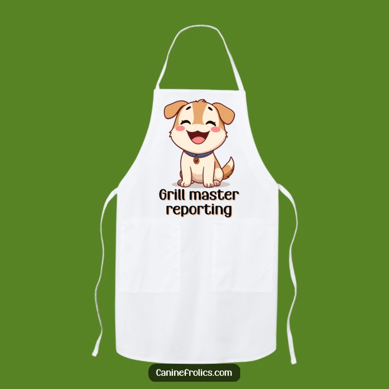 Funny Happy Dog Panting Apron: Kitchen Sunshine, Practical Funny Gift