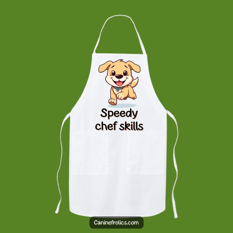 Funny Running Dog Apron - Kitchen Fun for the Energetic Chef