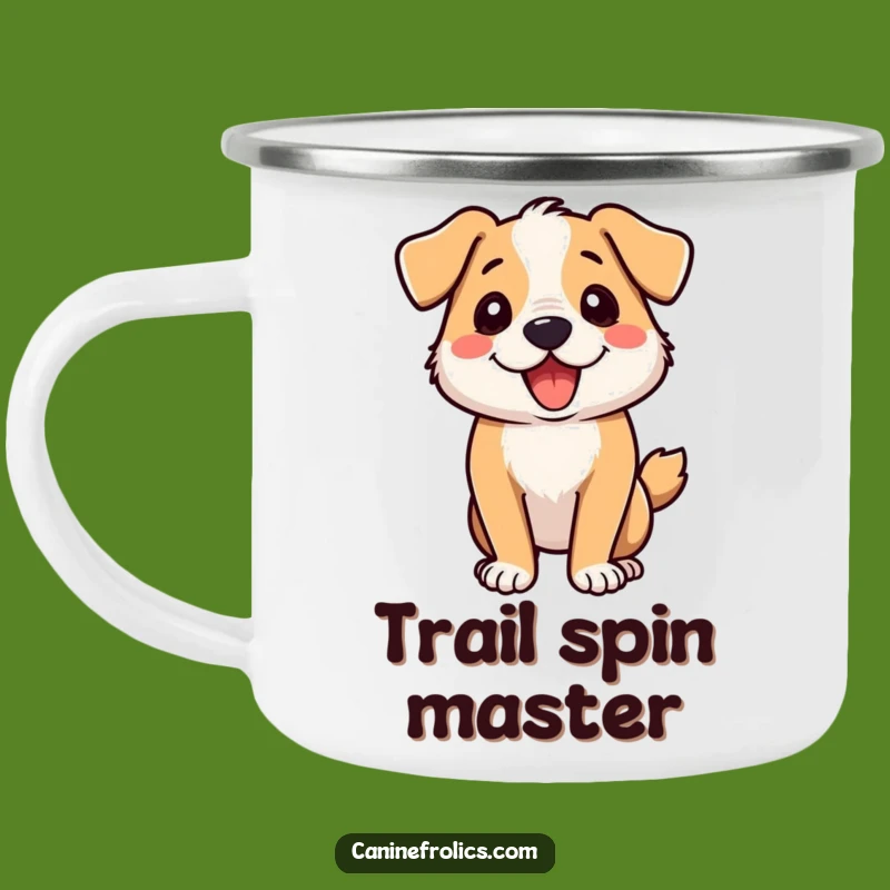 Durable Funny Dog Zoomie Spin Camping Mug: Adventure with Hilarious Energy!
