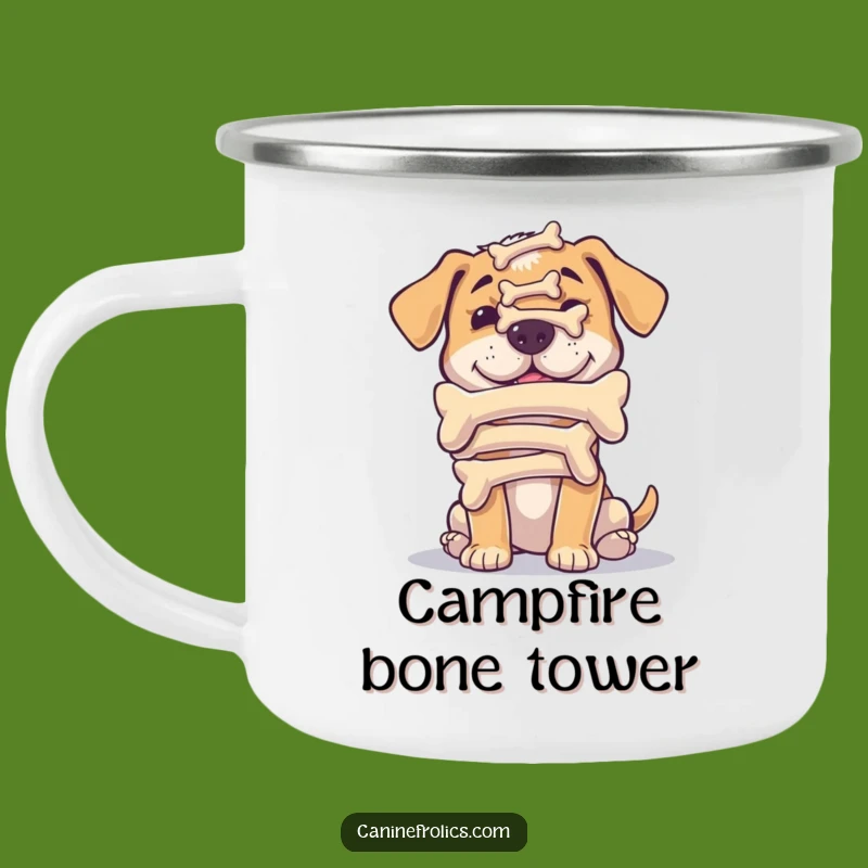 Funny Bone Balance Dog Camping Mug: Adventure Fuel with Hilarious Tricks