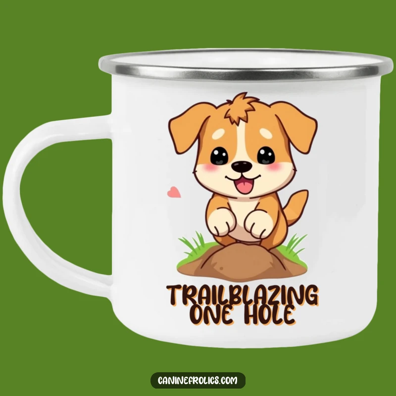 Funny Dog Digging Camping Mug: Fuel Your Adventure with Canine Zeal