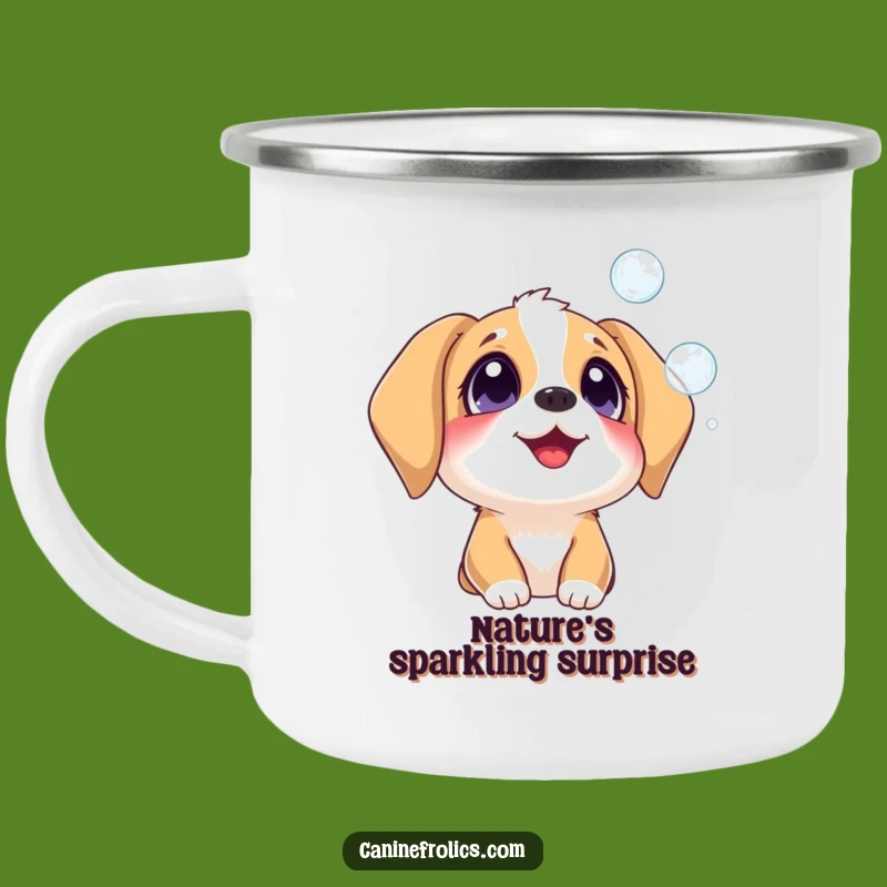 Funny Dog Bubbles Camping Mug - Adventure Fuelled by Delightful Humor!