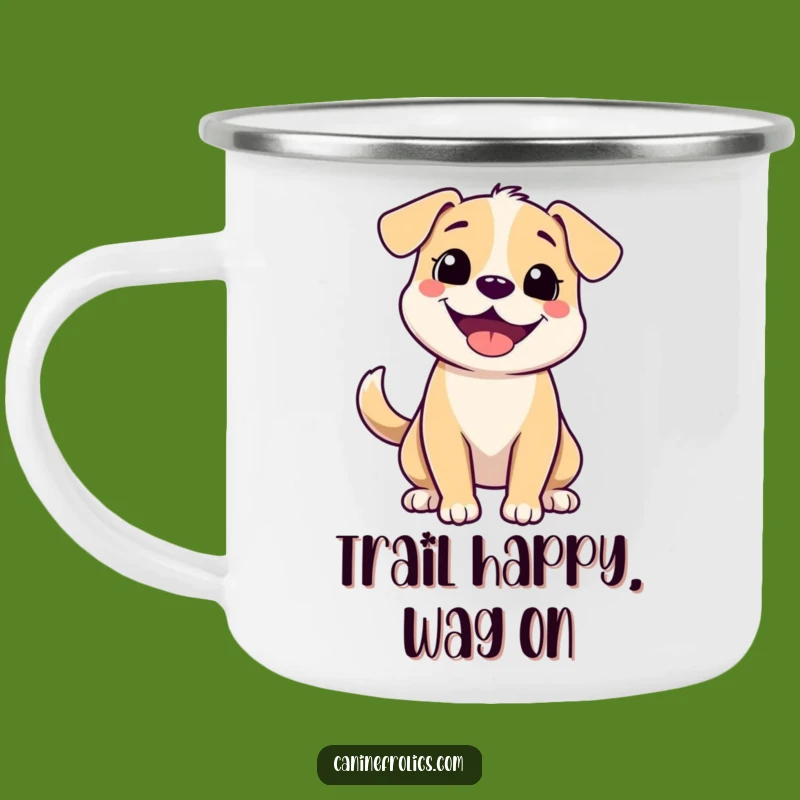 Funny Happy Grin Dog Camping Mug A Rugged Funny Gift For Outdoors