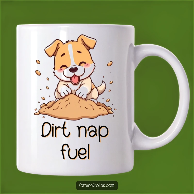 Funny Dog Digging Dirt Mug - Hilarious Pet Mom/Dad Gift for Garden Lovers