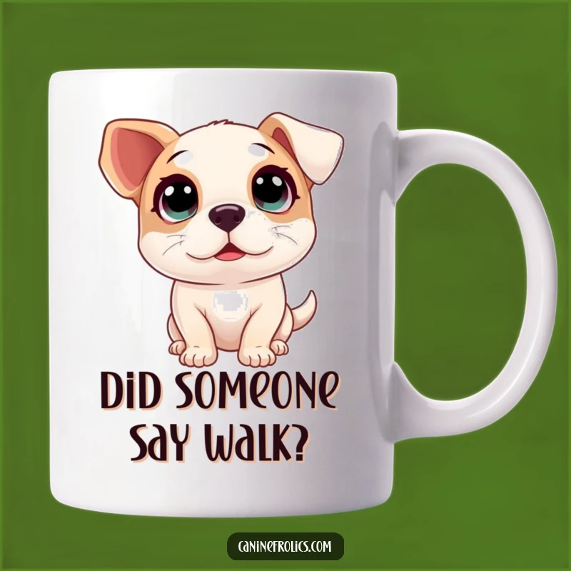 Funny Big Eyes Dog Mug - Excited Innocent Pooch Gift