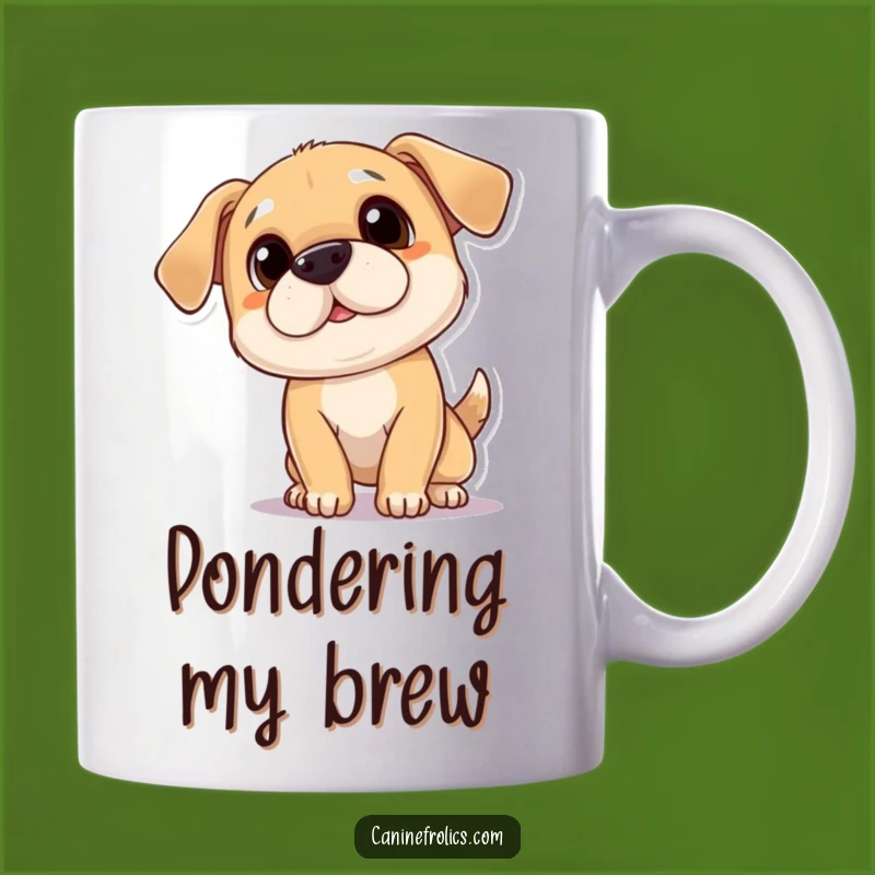 Funny Curious Dog Mug - Head Tilt Expression, Perfect Humorous Gift