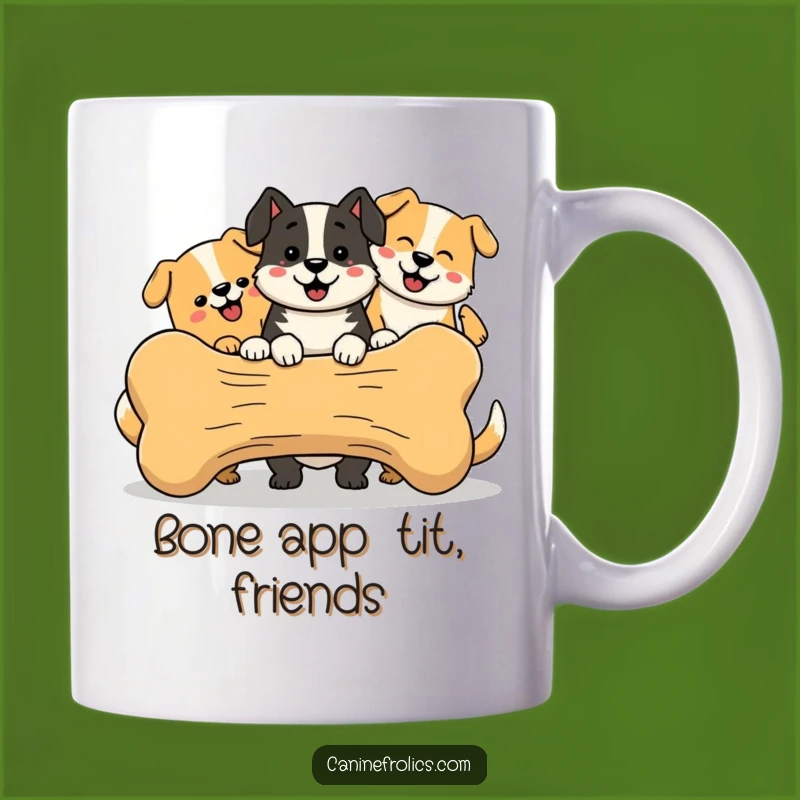 Funny Dog Bone Mug - Happy Pack Sharing, Joyful Canine Coffee Cup, Perfect Funny Gift