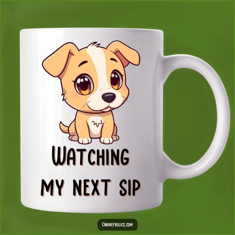 Funny Dog Mug: Attentive Watcher, Distant Object, Perfect Gift for Curious