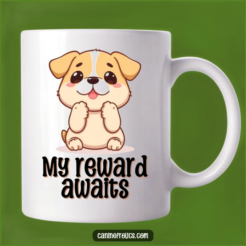 Funny Dog Treat Time Mug: Paws Up Excitement Gift