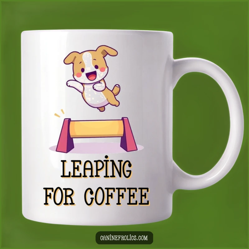 Funny Leaping Dog Mug: Celebrate Achievements With This Energetic Gift