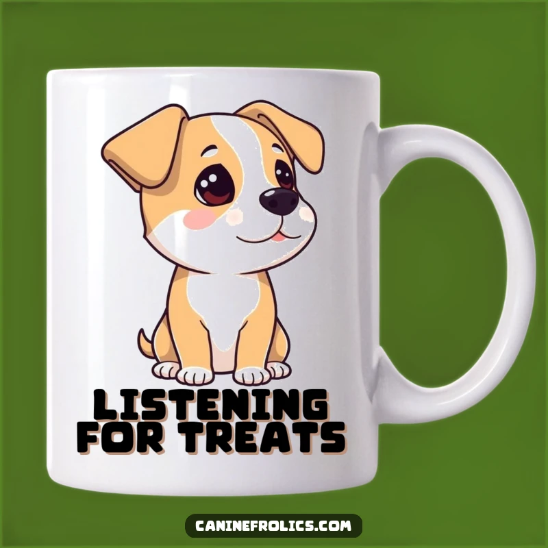 Funny Listening Dog Mug: Attentive Pup Ears Perk Up Gift for Eavesdroppers
