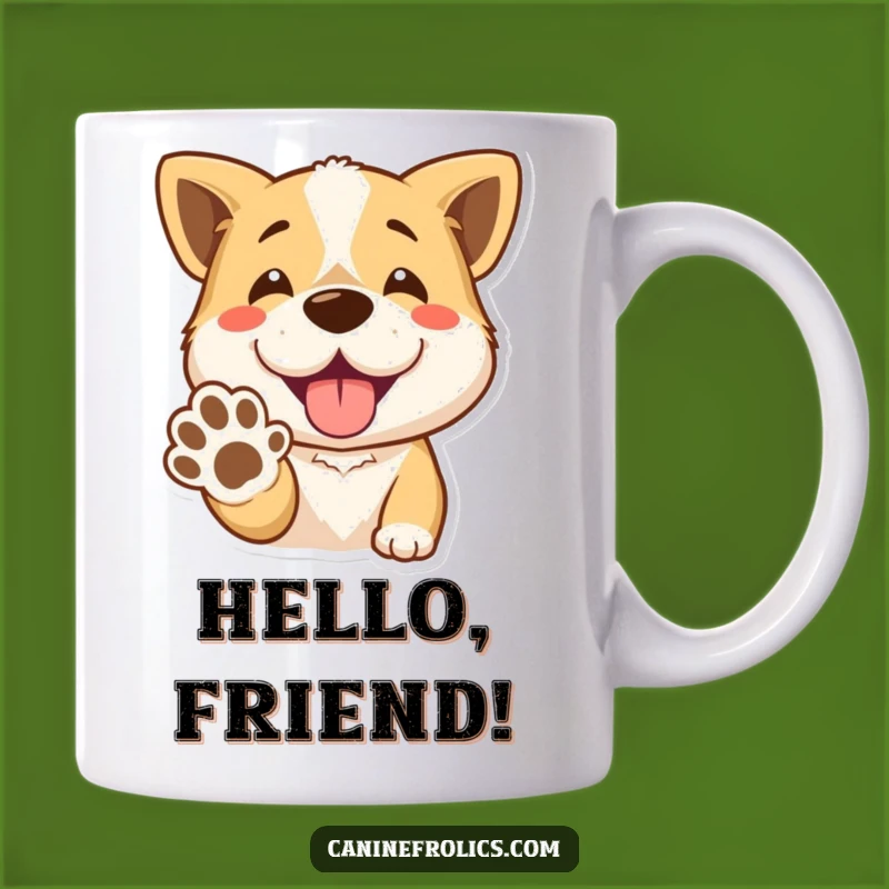 Funny Paw-Giving Dog Mug: Happy Pup Handshake Gift for Dog Lovers