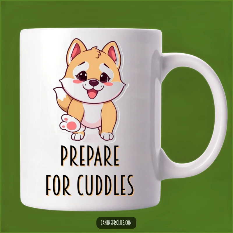 Funny Pounce Dog Mug - Playful Canine Action Shot Gift
