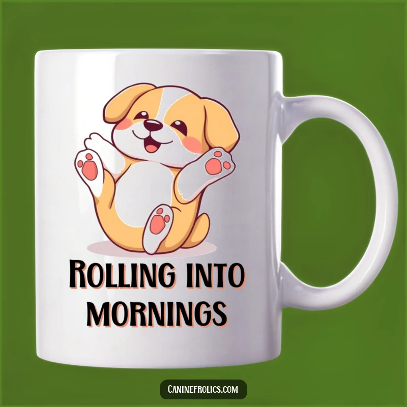 Funny Rolling Dog Mug: Embrace Joyful Relaxation and Fun