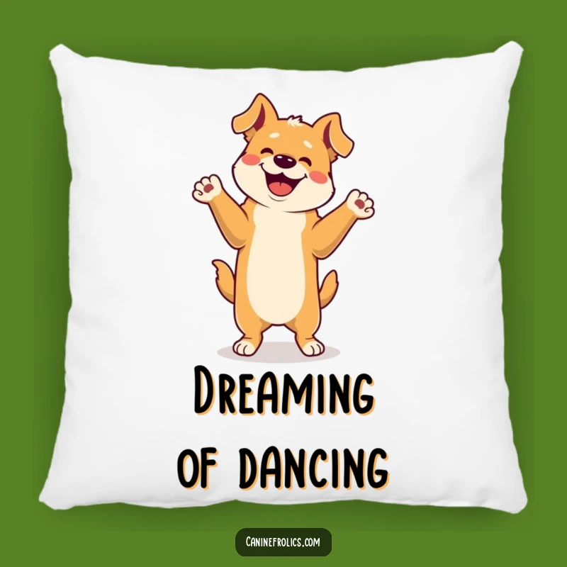 Funny Dog Happy Dance Pillow: Snuggle Up with This Canine Celebration Comfort