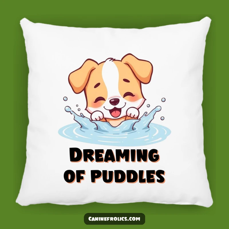 Funny Dog Splashing Puddle Pillow - Soft & Hilarious Wet Dog Comfort