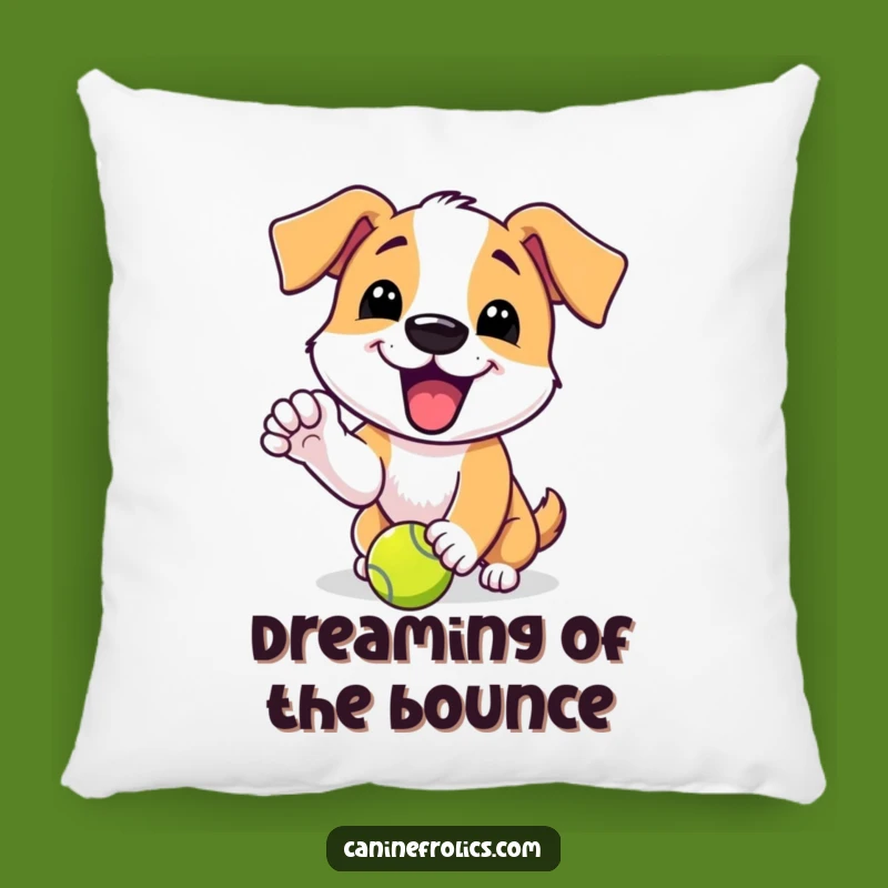 Funny Dog Pillow: Tennis Ball Player, Excited Yip, Comfy Playtime