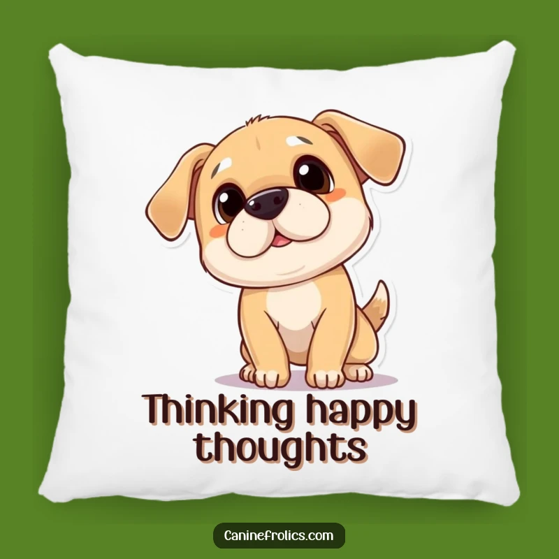 Funny Curious Dog Pillow - Cozy Decor with a Playful Head Tilt
