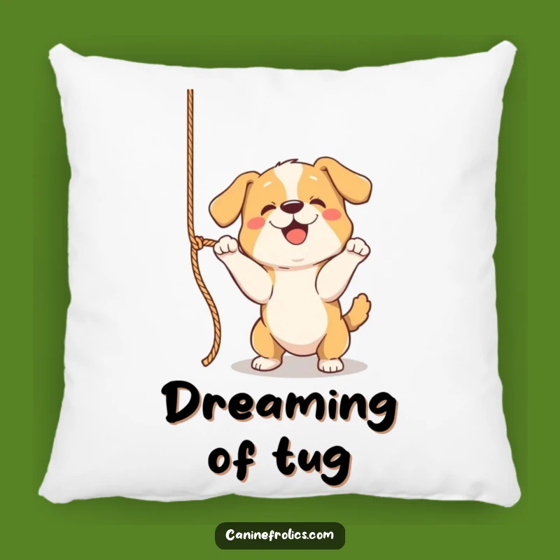 Funny Pillow - Playful Dog Rope Batting Cushion, Cozy Canine Decor, Excellent Funny Gift