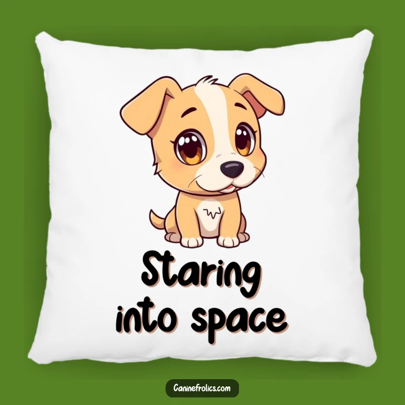 Funny Dog Pillow: Attentive Watcher, Distant Object, Comfy Observation