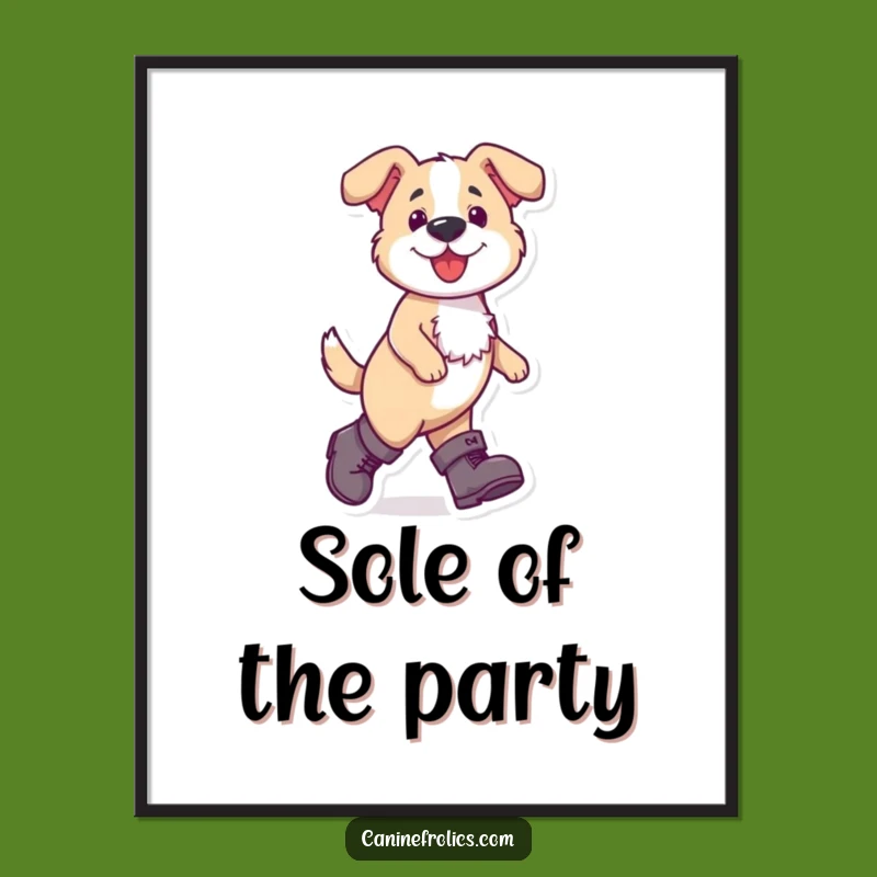 Funny Dog Boots Digital Art - Confident, Hilarious Decor for Any Space!