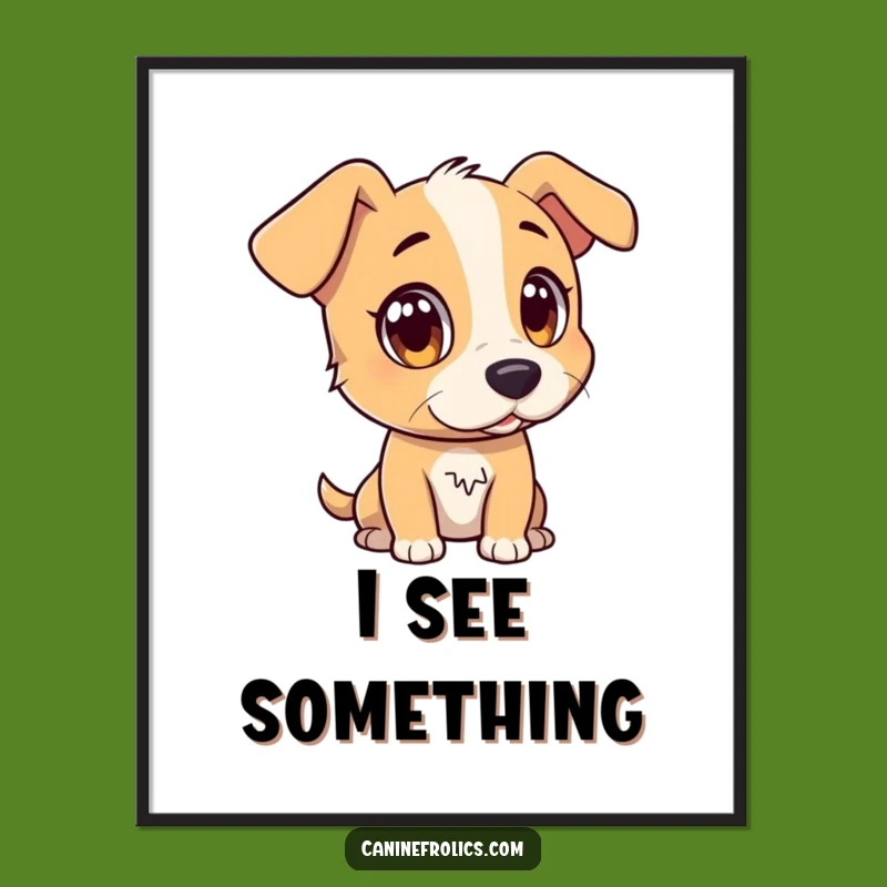 Funny Dog Digital Art: Attentive Watcher, Distant Object, Instant Focus Download