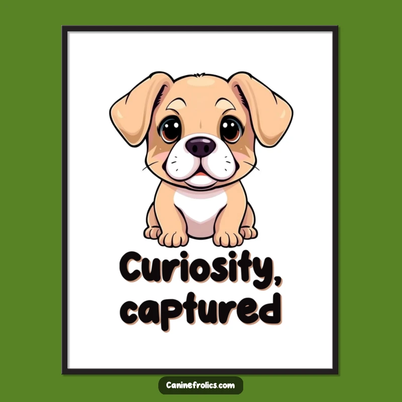 Funny Inquisitive Dog Art Print A Gift For The Wondering Mind