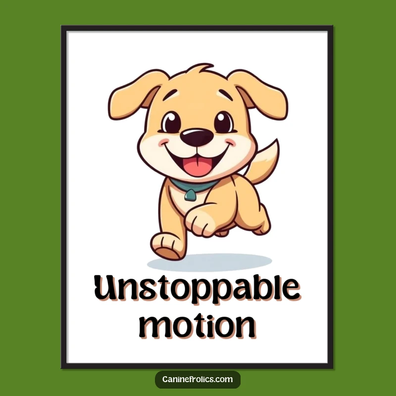 Funny Running Dog Digital Art - Instant Joyful Canine Action