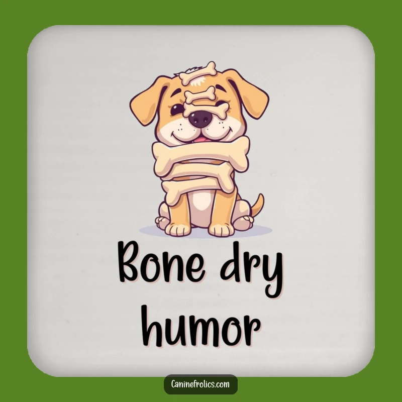Funny Bone Balance Dog Coasters (Set of 4): Hilarious Protection
