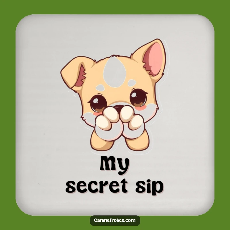 Funny Coasters - Winking Big Eyed Dog Set, Protect Furniture with Humor, Great Funny Gift