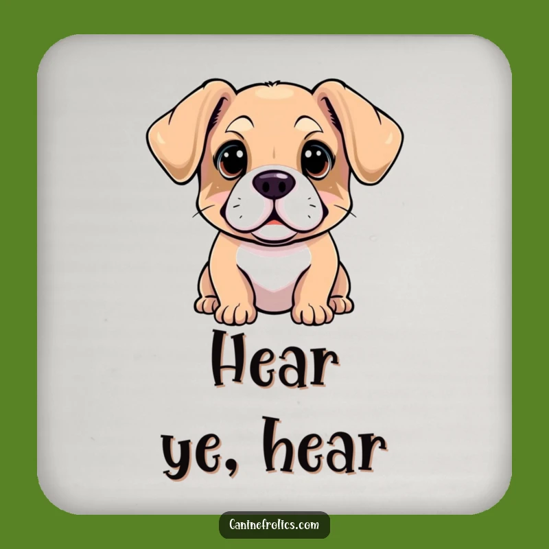 Funny Inquisitive Dog Coaster A Small Gift For Big Thinkers