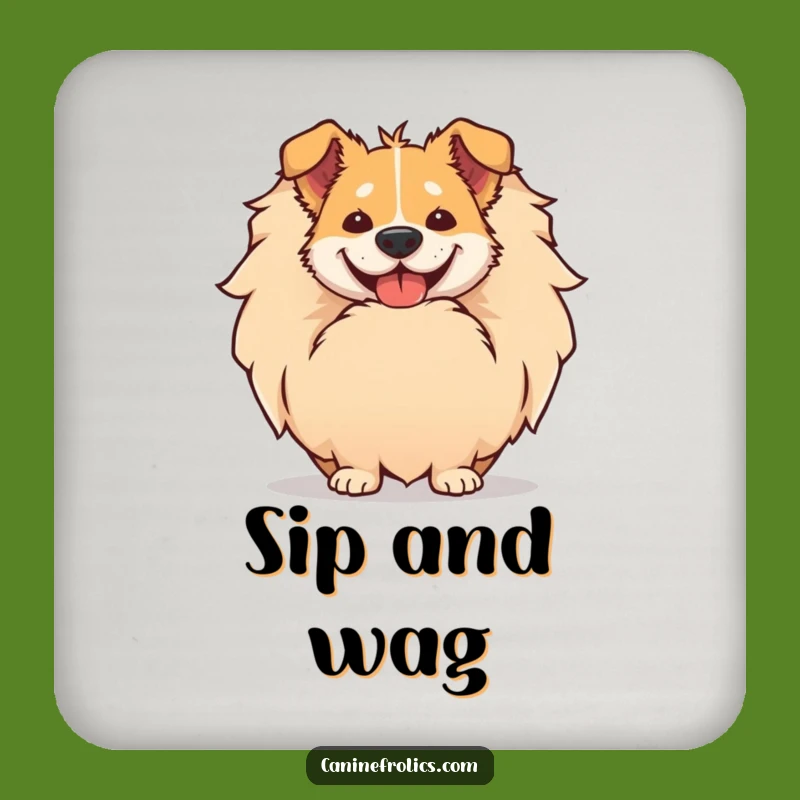 Funny Dog Tail Peek Coasters (Set of 4): Hilarious Protection for Your Surfaces