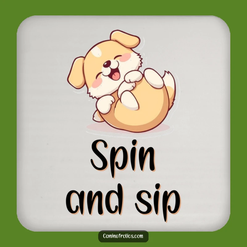 Funny Rolling Dog Coaster - Happy Back Roller Table Protector Gift