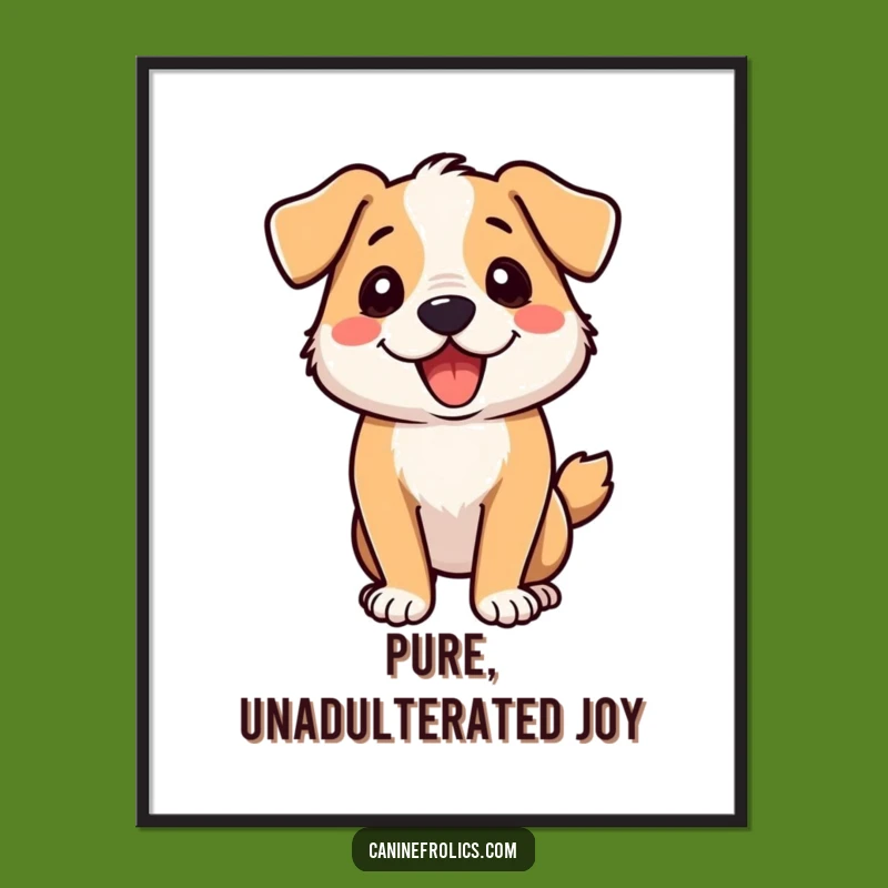 Funny Dog Zoomie Spin Poster: Add Playful Energy to Your Walls!