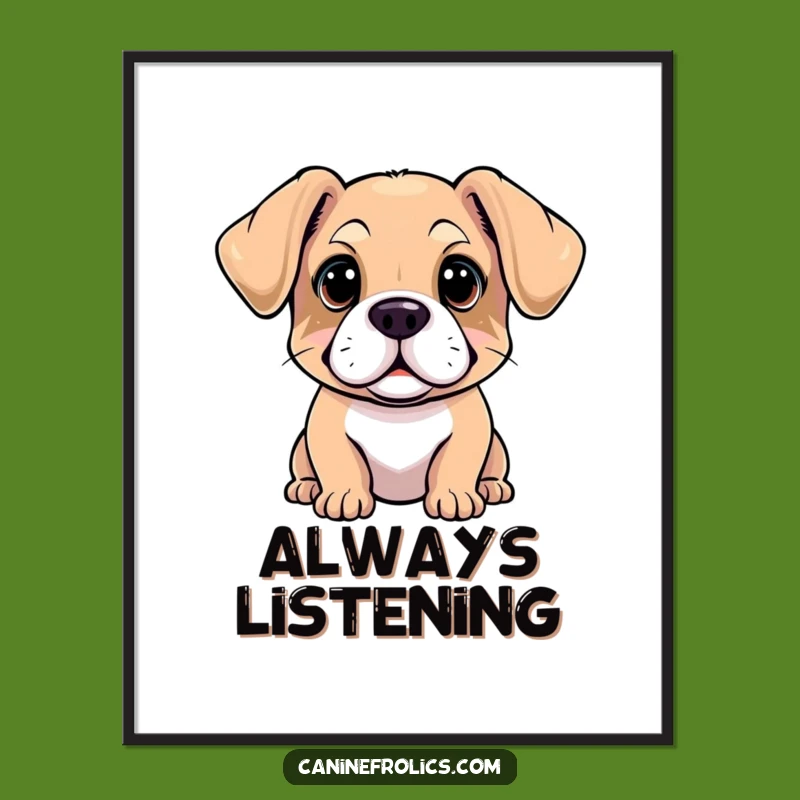 Funny Inquisitive Dog Poster Art For The Curious At Heart