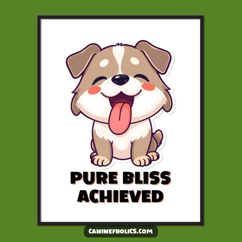 Funny Panting Dog Poster Art For Joyful Spaces