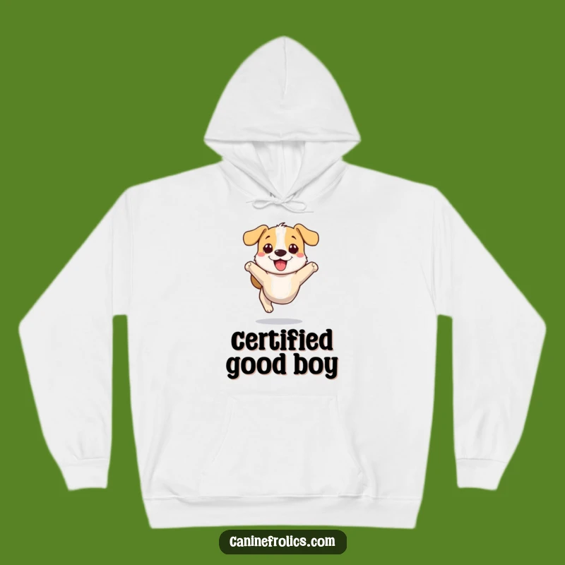 Cozy Funny Dog Hoodie: Bounding Pup Design, Warm and Hilarious Gift for Dog Lovers