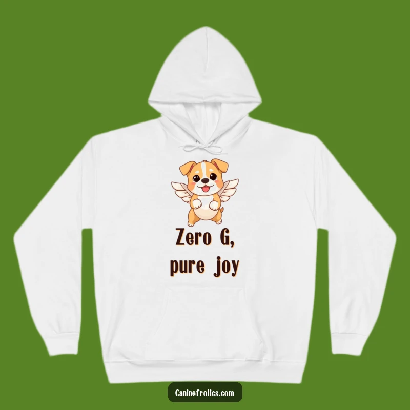 Funny Angel Dog Hoodie - Cozy Flying Pup Sweatshirt, Perfect Gift