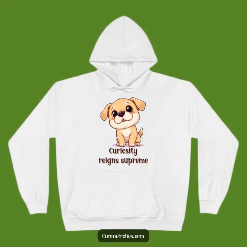 Funny Curious Dog Hoodie - Cozy Comfort with a Playful Head Tilt