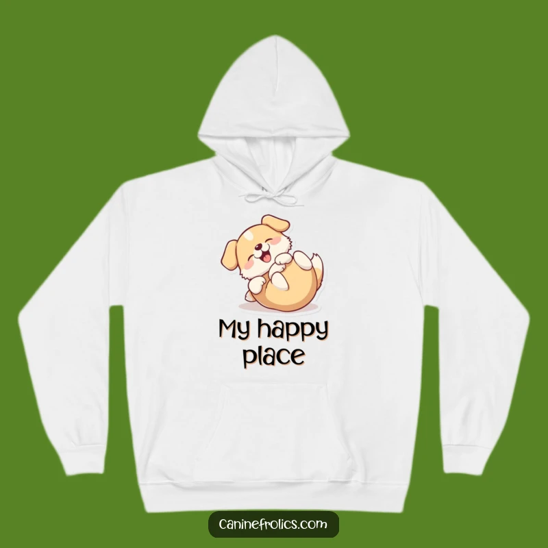 Funny Rolling Dog Hoodie - Cozy Happy Back Roller Sweatshirt Gift