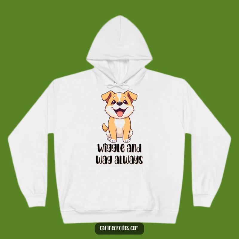 Funny Dog Wag Hoodie - Cozy Enthusiastic Pooch Sweatshirt Gift