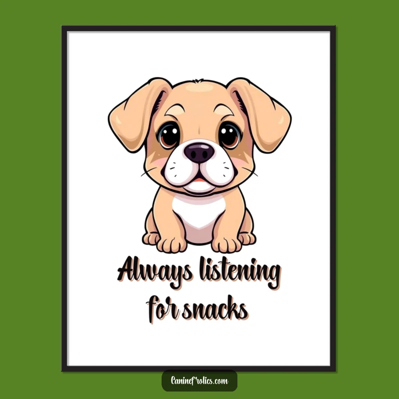 Free Printable Dog Wall Art: Inquisitive Dog, Flopped Ears, Funny Downloadable Decor for Curious Minds