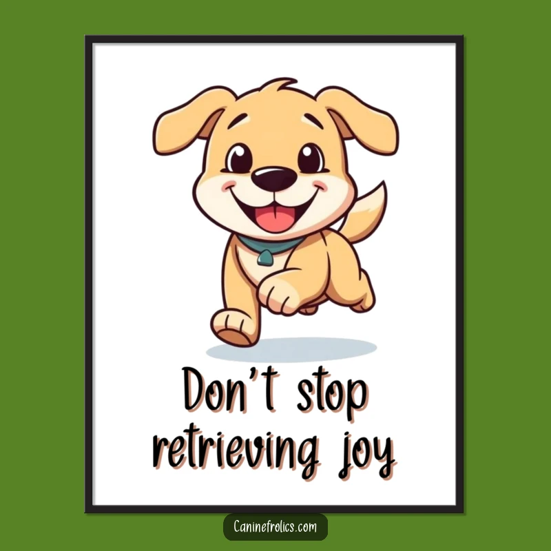 Free Printable Wall Art: Running Dog's Grin, Hilarious Energetic Downloadable Decor