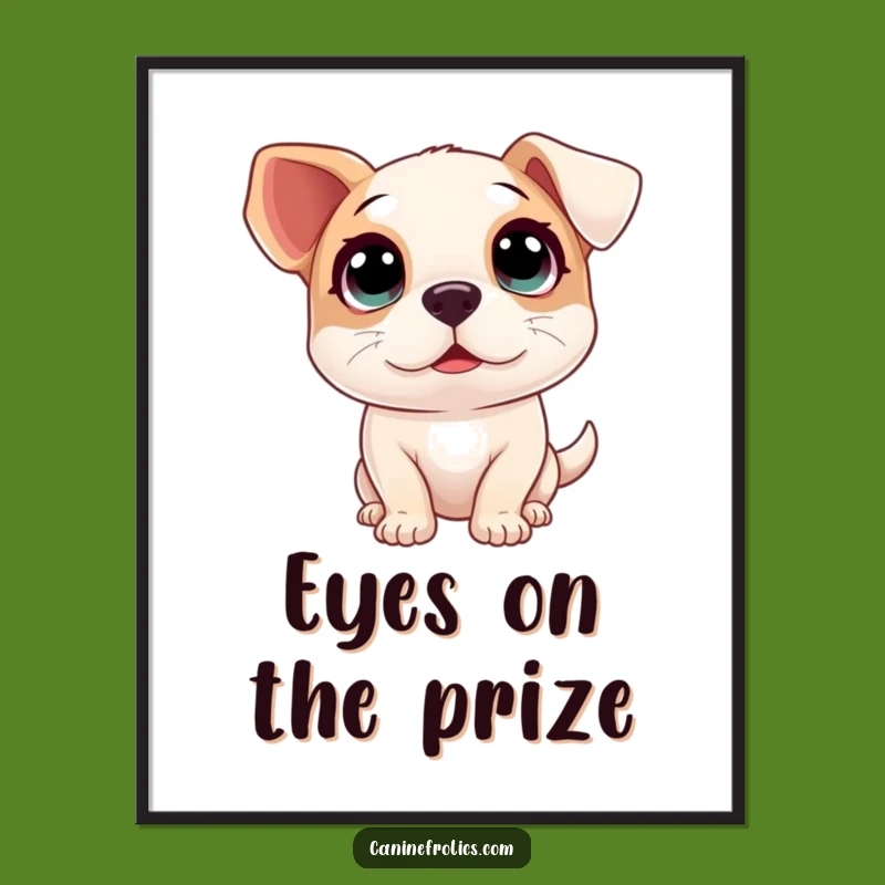 Funny Free Printable Wall Art: Big Eyed Dog, Adorable Downloadable Decor!
