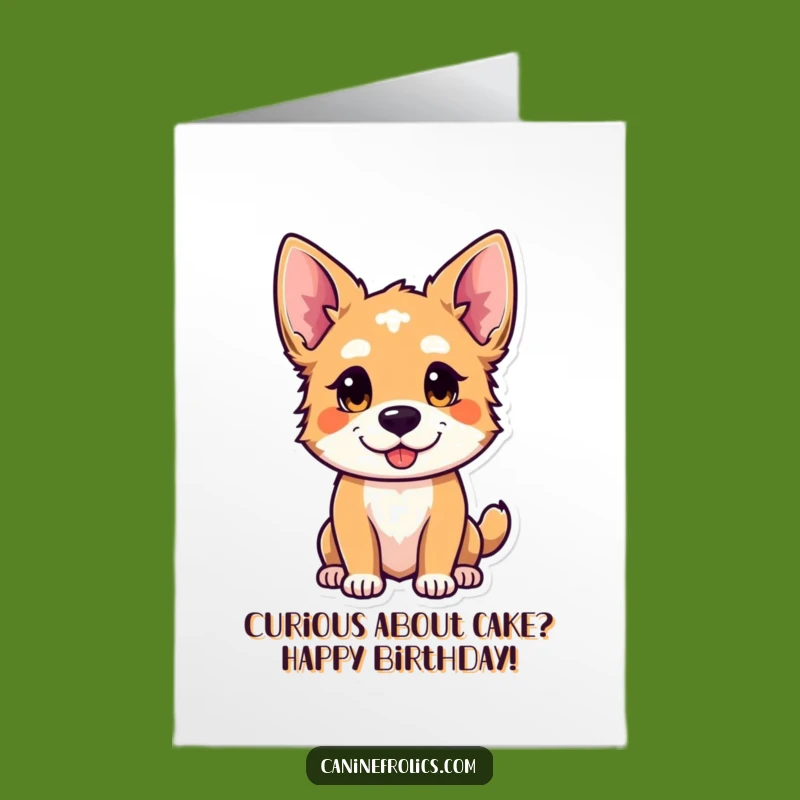 Free Printable Birthday Card: Curious Dog Playful Ears Fun Downloadable Gift